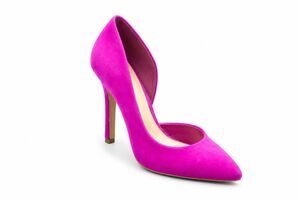BCBG Hot Pink Fushsia Soft Suede Like Heels Women's US 8.5